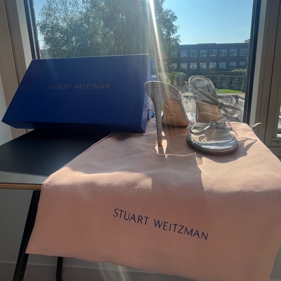 Stuart Weitzman Bow 100 Slide Heel Sandals - 7.5 - Picture 2 of 7